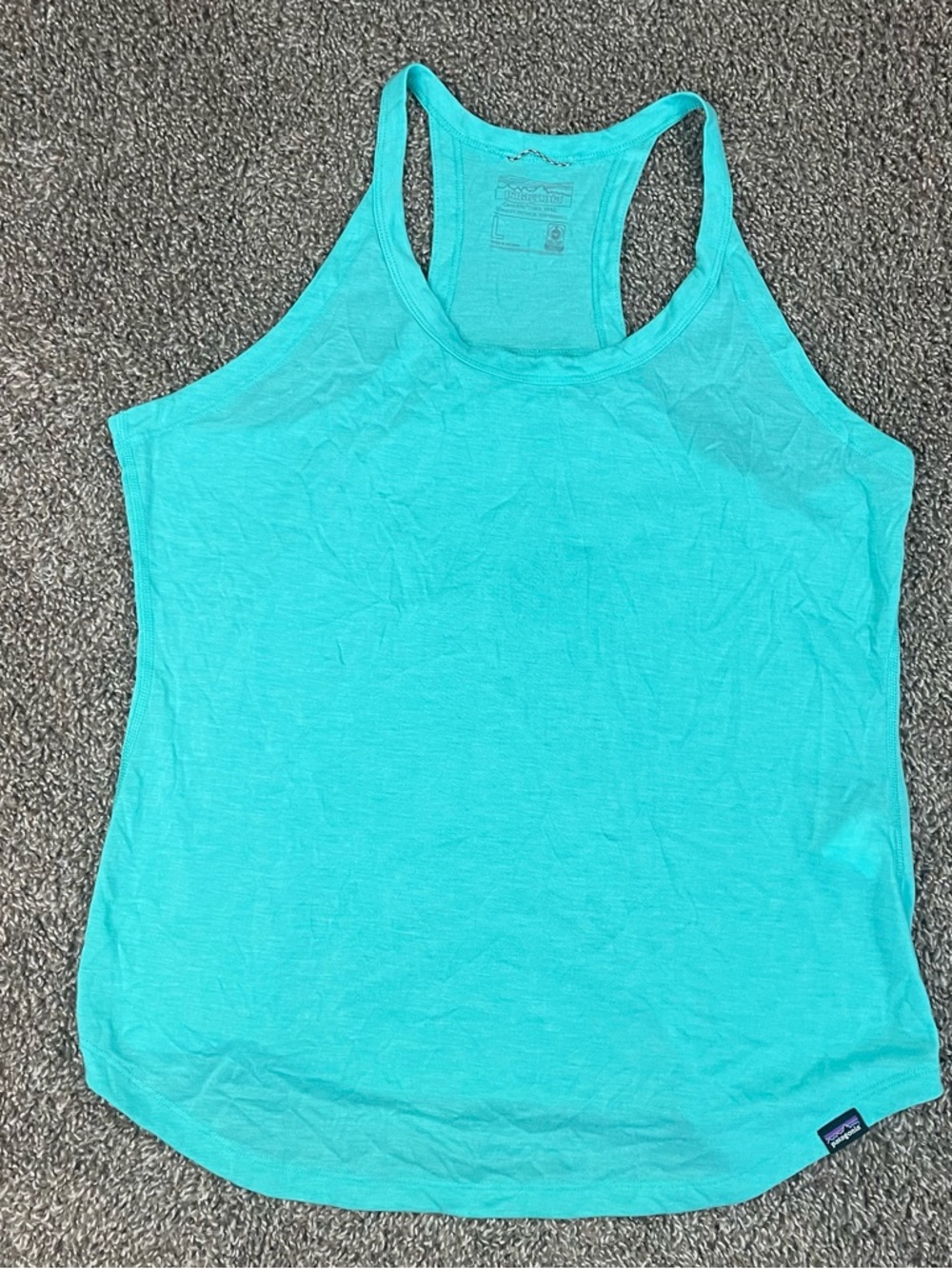 Patagonia Capilene Cool Trail Tank Racerback Teal Women’s Size Large Performance